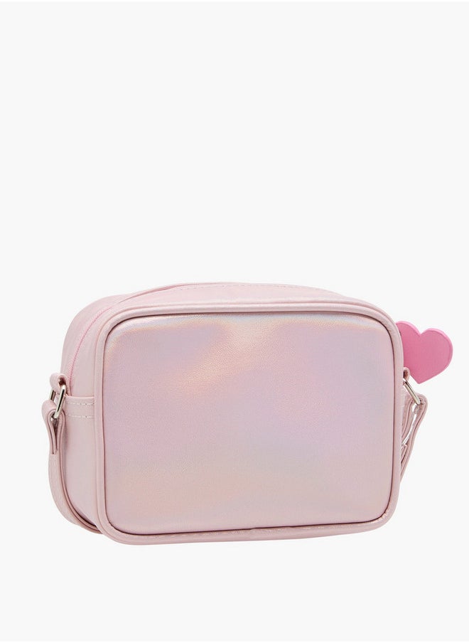 Disney Girls Minnie Mouse Print Crossbody Bag with Zip Closure and Adjustable Strap  - Image 3