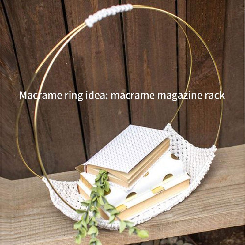 SUNTQ Macrame Hoops Ring for Dream Catcher Metal Crafts Round Brass Plated 5.5inch(Silver,Pack of 10) - Image 3