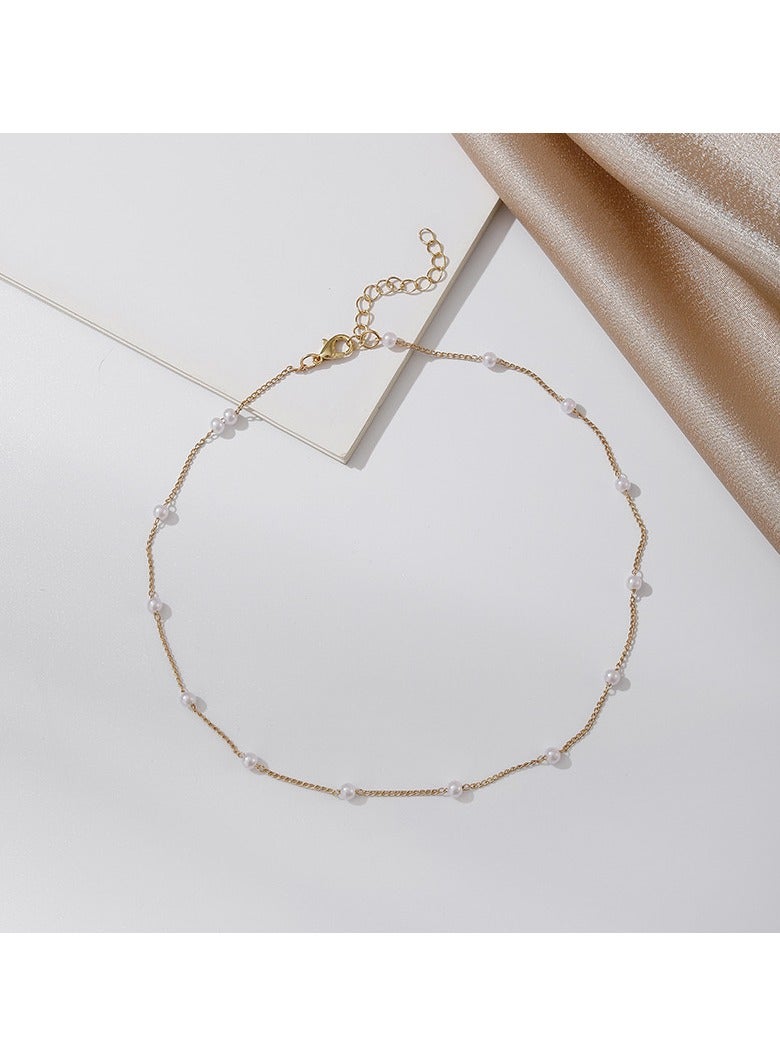 Fashion Temperament New Pearl Necklace Fashion Collarbone Chain Neck Jewellery Women - Image 3