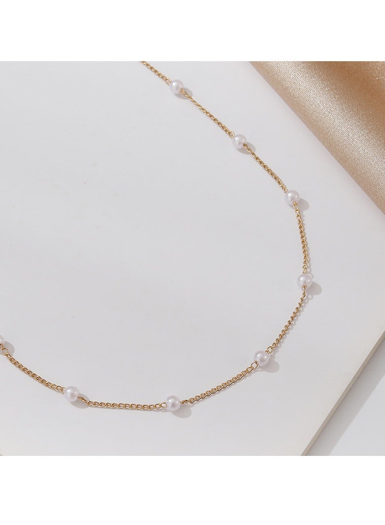 Fashion Temperament New Pearl Necklace Fashion Collarbone Chain Neck Jewellery Women - Image 4