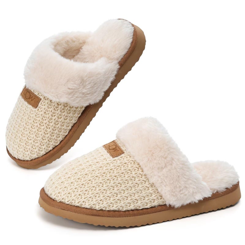 OOW Cozy House Slippers for Women with Memory Foam Soft Warm Fuzzy Slippers Women Home Womens Slipper Shoes for Indoor - Image 4
