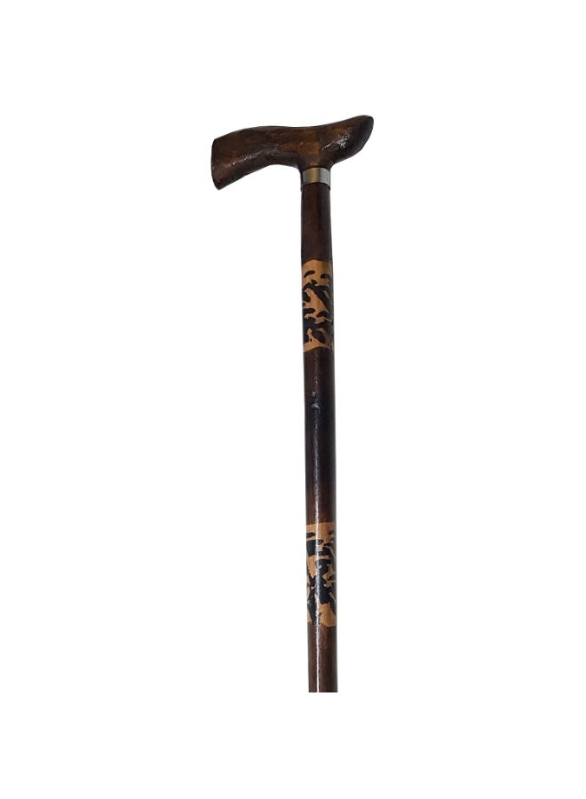 Generic Wooden frame crutch, Aswan crutch, brown, engraved - Image 2