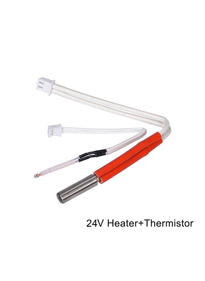Generic - 3D Printer 24V I3 Mega Hotend V5 J-head Hotend Bowden Extrude Kit with 0.4mm Nozzle Heater Wire Compatible with Mega Series 3D Printer ChironS - Image 1