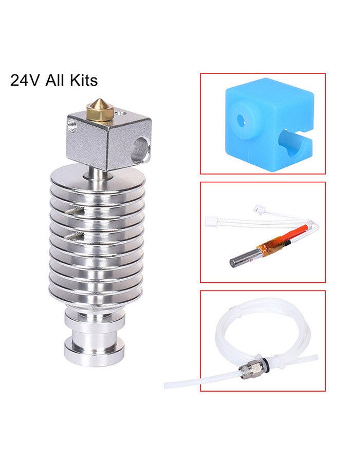 Generic - 3D Printer 24V I3 Mega Hotend V5 J-head Hotend Bowden Extrude Kit with 0.4mm Nozzle Heater Wire Compatible with Mega Series 3D Printer ChironS - Image 1