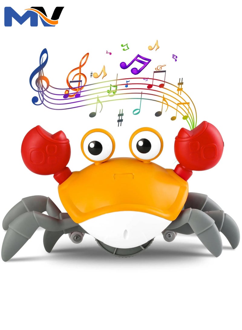 MAGIC VAULT Dancing Crab Toy | Crawling Toys Musical Toy, Electronic Pet Crab Crawling Toys with Light Up and Music, Automatically Avoid Obstacles For Babies, Toddlers and Kids - Rechargeable Battery - Image 1