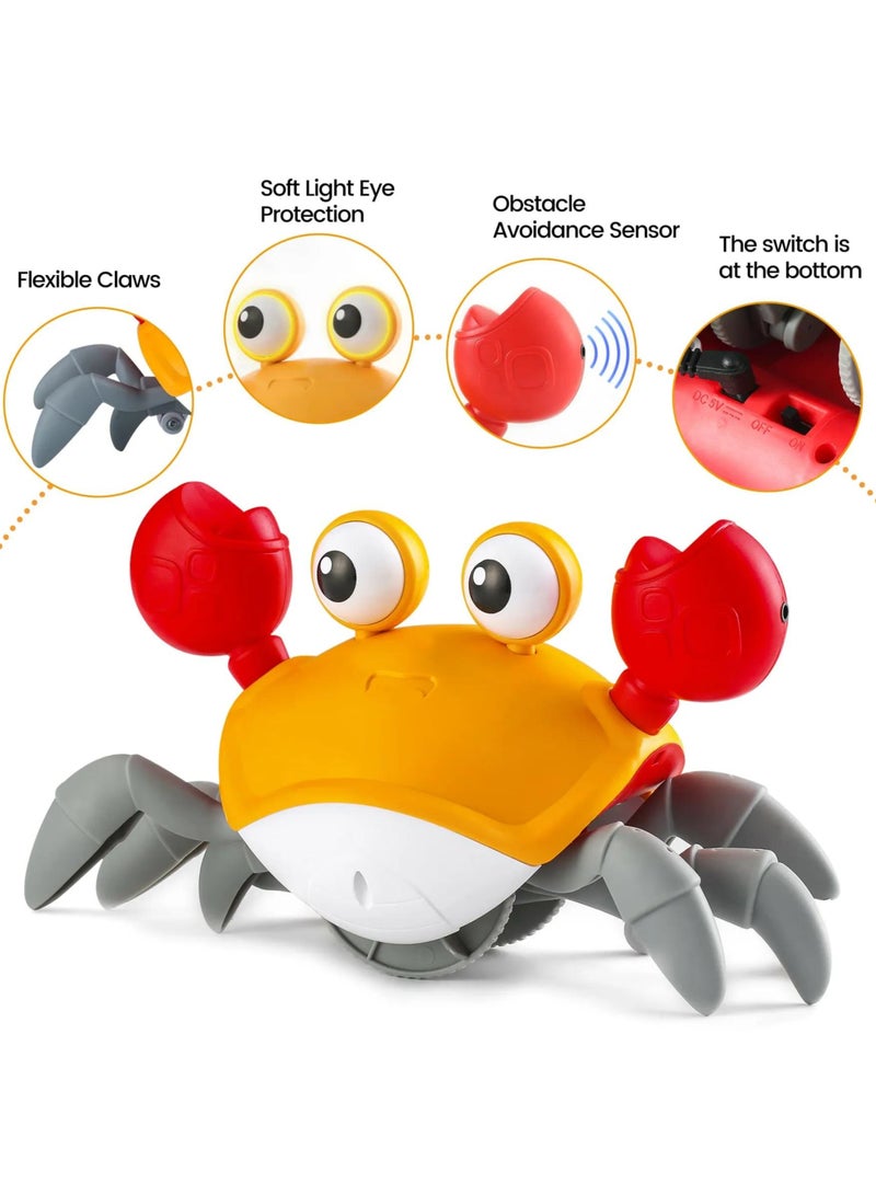 MAGIC VAULT Dancing Crab Toy | Crawling Toys Musical Toy, Electronic Pet Crab Crawling Toys with Light Up and Music, Automatically Avoid Obstacles For Babies, Toddlers and Kids - Rechargeable Battery - Image 4