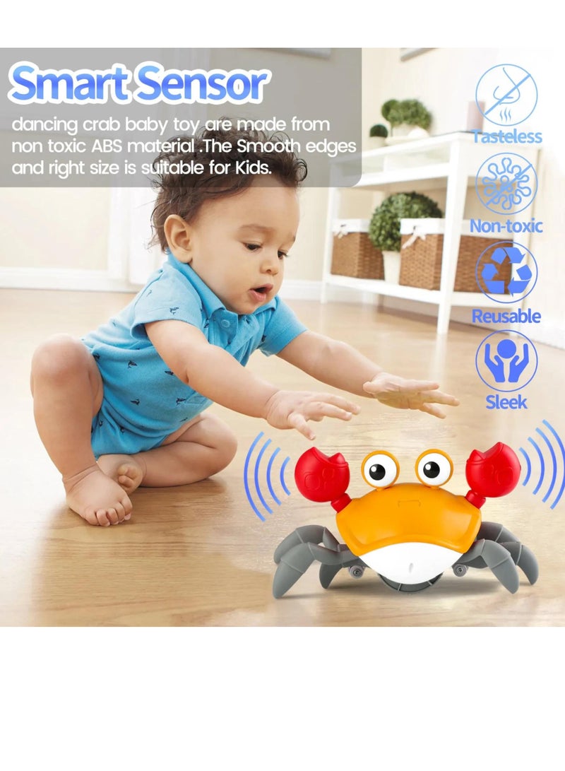 MAGIC VAULT Dancing Crab Toy | Crawling Toys Musical Toy, Electronic Pet Crab Crawling Toys with Light Up and Music, Automatically Avoid Obstacles For Babies, Toddlers and Kids - Rechargeable Battery - Image 5