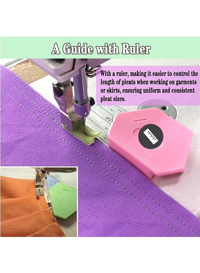 Muyixin 3PCS Magnetic Seam Guide for Sewing Machine, Multifunctional Polygonal Hemmer Guide with Scale, Universal Sewing Quilting Supplies Accessories Tools - Image 4