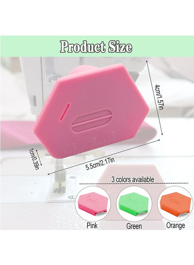 Muyixin 3PCS Magnetic Seam Guide for Sewing Machine, Multifunctional Polygonal Hemmer Guide with Scale, Universal Sewing Quilting Supplies Accessories Tools - Image 5