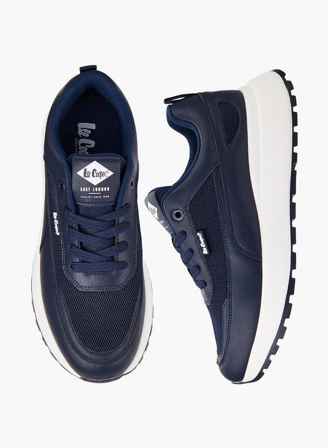 Men's Panelled Lace-Up Sneakers