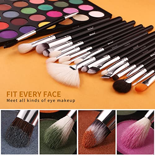 BEILI 30Pcs Professional Makeup Brush Set Original Natural-Synthetic Kabuki Foundation, Face Powder, Highlighter, Contour, Eye Shadow, Eyebrow, Eyeliner, Makeup Tools Kit (Classic Black) - Image 3