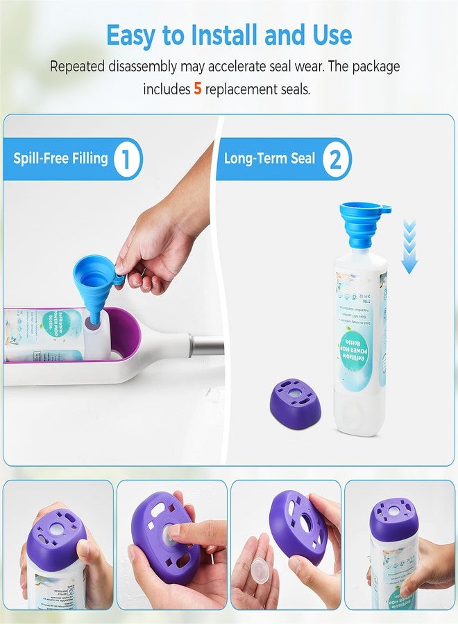 Ndoge Power Mop™ Refillable Bottle for Swiffer® PowerMop™ Multi-Surface Mop, 775ML /26 FL OZ Leak-Proof HDPE Refillable Bottle Solution Powermop™ Reusable Solution Container Replacement - Image 4