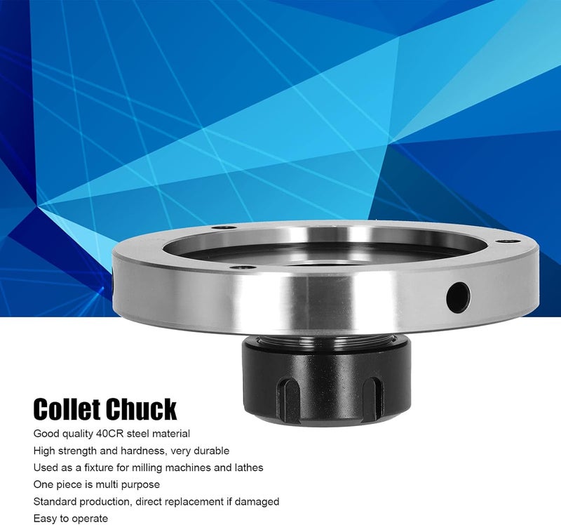 ER32 Collet Chuck, 32mm Diameter Clamping Tool for CNC Milling and Lathe Machines, Compact Straight Hole Design with High - Strength 40CR Steel Construction (ER32-125(95)) - Image 4