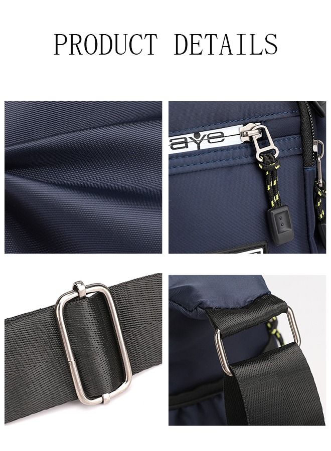 DUNISO Mens Crossbody Bag Shoulder Bag with Adjustable Strap and Top Handle Multi-layer Functional New Trends Fashion Handbag - Image 3