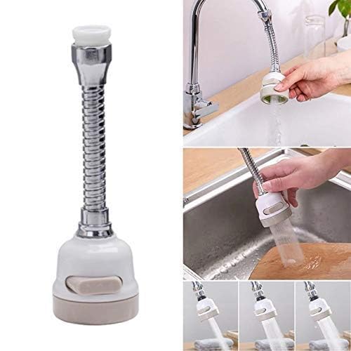 SHREE HANS CREATION 360 Degree Rotatable Sink Tap Extension Water Faucet Nozzle Adapter Head with Hose Aerator Filter Shower Extender Sprayer for Kitchen, Bathroom,(3 Mode) - Image 3