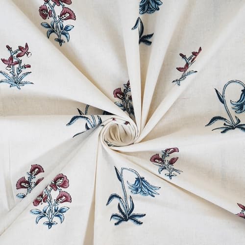 Plumora Cotton King Size Bedsheet 108x108 Super King, 100% Pure Cotton Bed Sheet with 2 Pillow Covers, 240 TC Soft Breathable Floral Design Bedding - (Blue Blooms, King) - Image 3