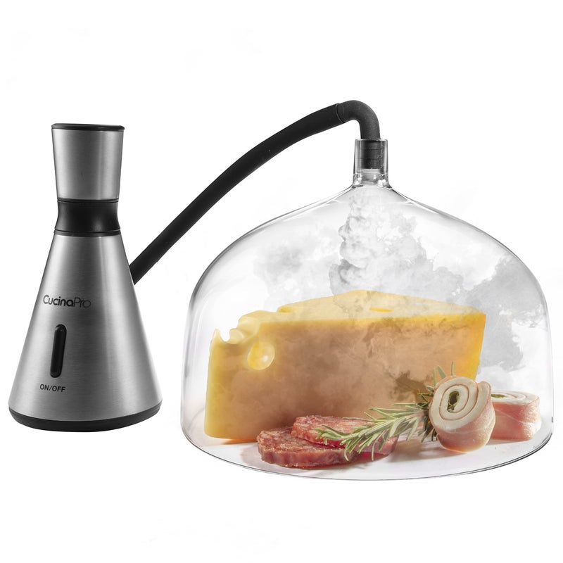 CucinaPro Handheld Smoking Gun Food Smoker with Large Dome Lid- Portable Cold Smoke Infuser for Meat Cheese Cocktails, BBQ, Nuts, Fish- Kitchen Smoke Machine Adds Flavor with Wood Chips- Gift for Him - Image 1