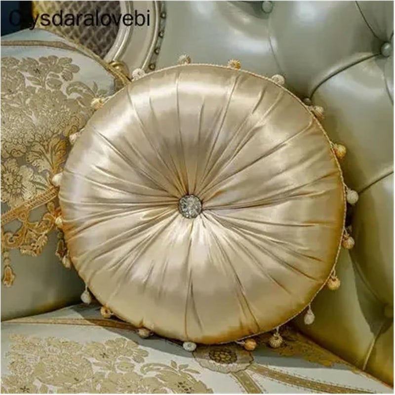 Creative Round Satin Pillows Modern Cushions Throw Pillow Sofa Chair Capa De Almofada Home Textile Funda(Color 5) - Image 5