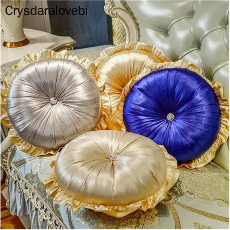 Creative Round Satin Pillows Modern Cushions Throw Pillow Sofa Chair Capa De Almofada Home Textile Funda(Color 5) - Image 2