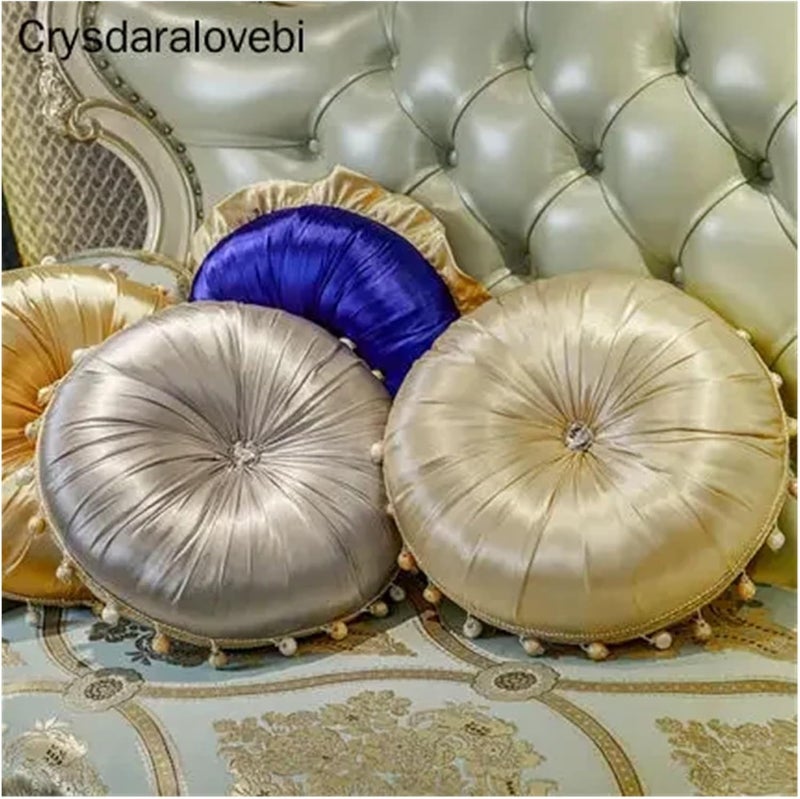 Creative Round Satin Pillows Modern Cushions Throw Pillow Sofa Chair Capa De Almofada Home Textile Funda(Color 5) - Image 3
