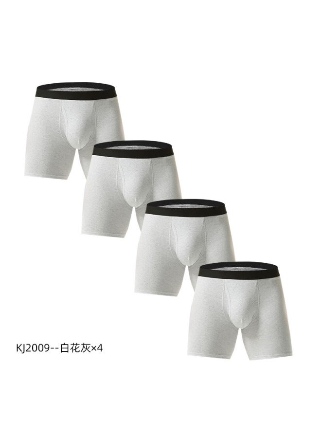Antibacterial And Breathable Best Pure Cotton Boxer Briefs, Anti-wear Leg U-convex Side Opening Large Size Men's Underwear