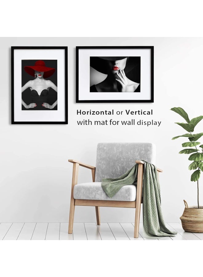 إطار صور خشبي أسود مقاس A3 - إطار أنيق وبسيط مثالي للمنزل أو المكتب أو العرض في المعرض - Image 2