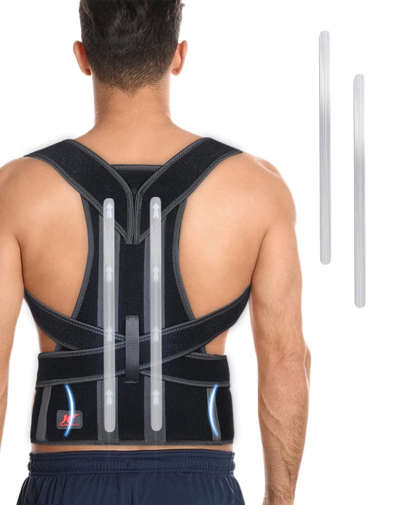 Hurmoya Back Brace Posture Corrector for Women and Men Lower and Upper Back Pain Relief Shoulder Straightener and Adjustable Full Back and Lumbar Support - Image 3