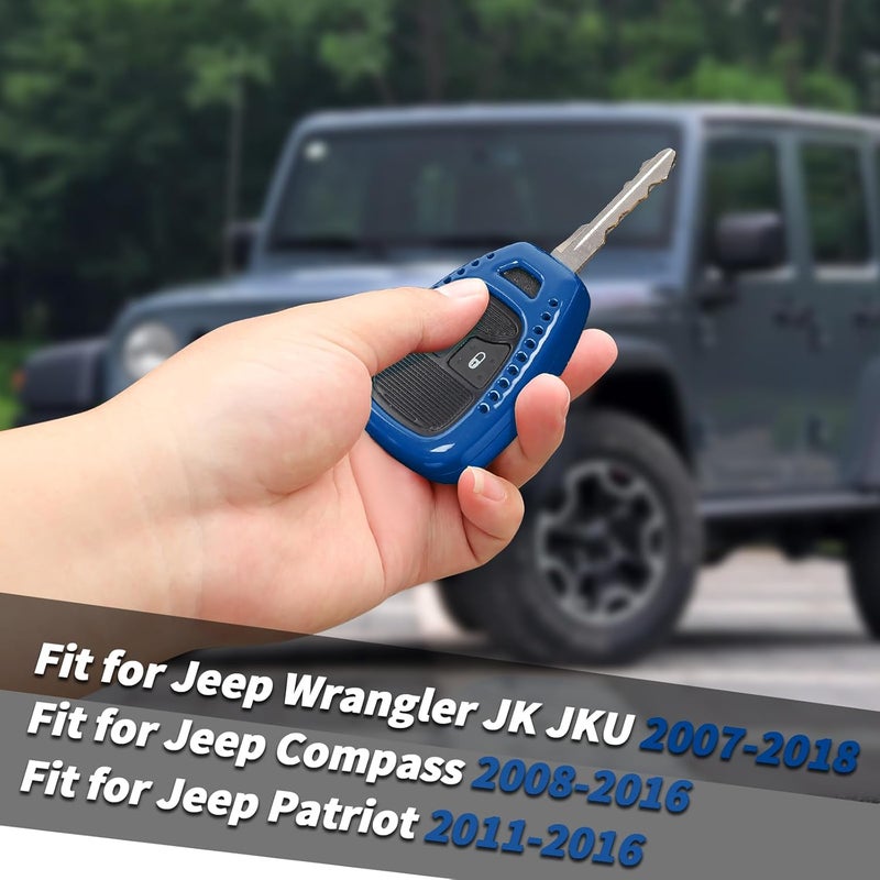 Jimen Key Fob Cover Case Protector for Jeep Models - Image 2