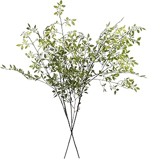 Melorca&Guilla Melorca&Guilla Artificial Plants,2PCS 43.3" Green Nandina Faux Branches for Vase,Artificial Plants for Shop Garden  - Image 1