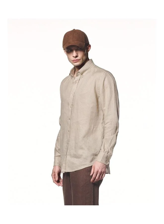 Liwali 100% Linen Button-Down Collar Shirt.