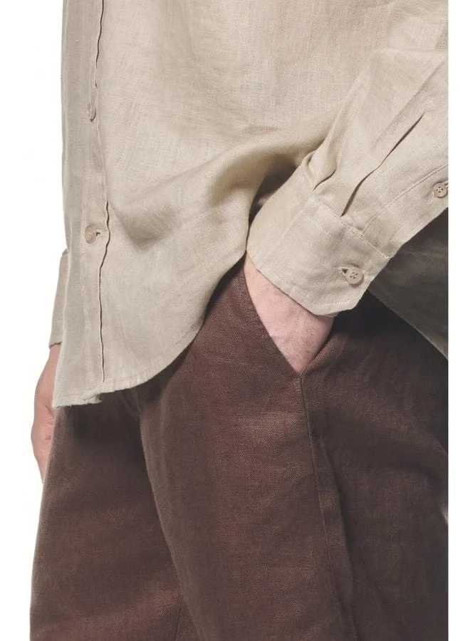 Liwali  100% Linen Button-Down Collar Shirt. for Men | Best Price UAE
