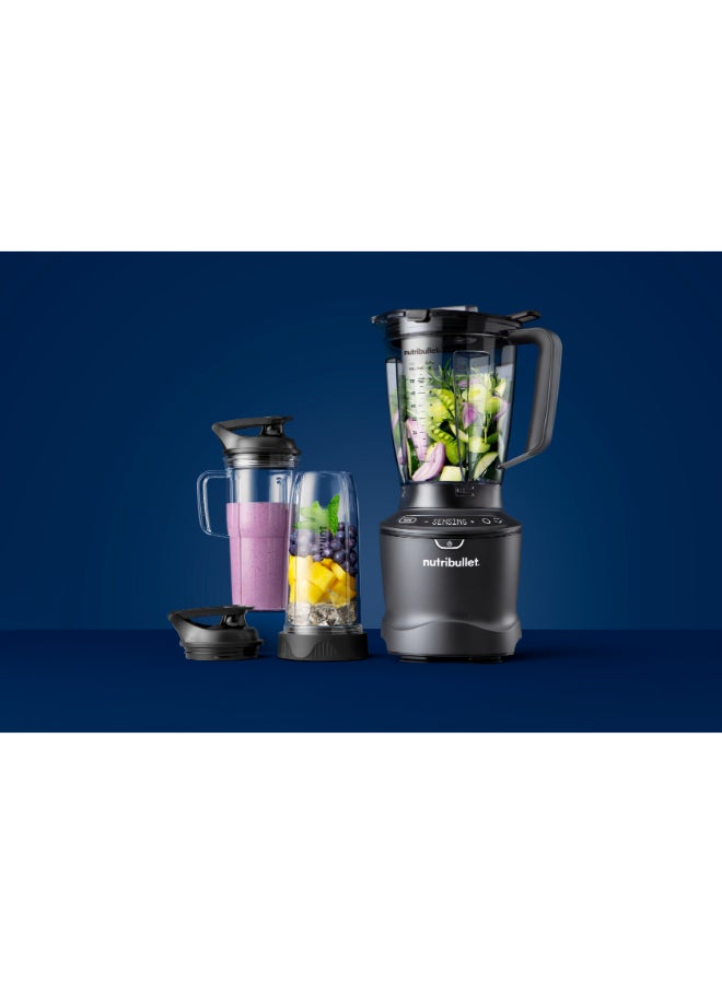 nutribullet SmartSense Blender, Power Base with 2 Blending Sizes, 5 Variable Speeds, Pulse And Smart Auto Cycle Technology, NBF-14, Black, 1 Year Warranty 1.8 L 1500 W NB-SM0815 Black - Image 3