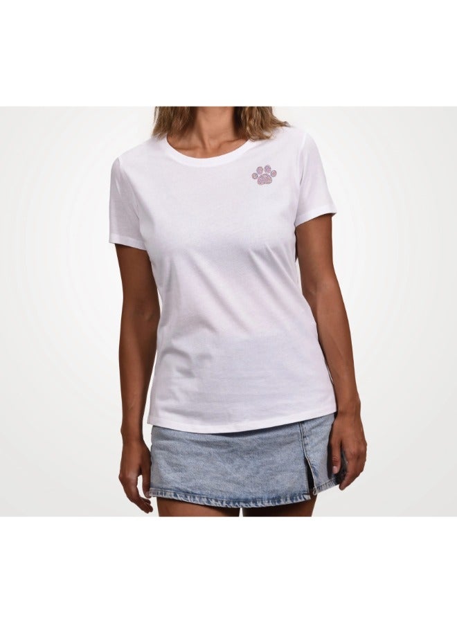 Primina Women's printed T-Shirt -Bearfoot, round neck, 100% cotton, regular fit - Image 4