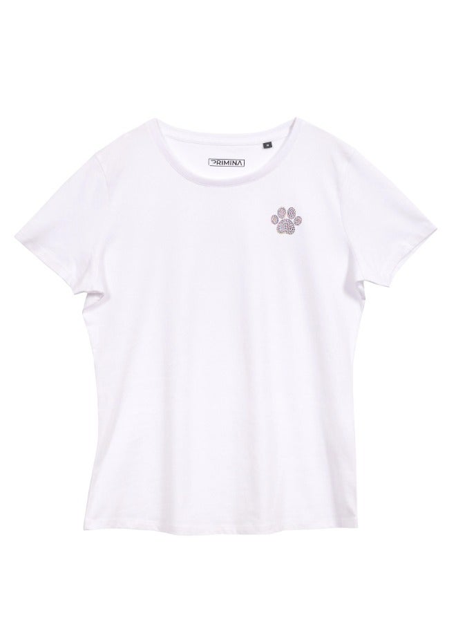 Primina Women's printed T-Shirt -Bearfoot, round neck, 100% cotton, regular fit - Image 1