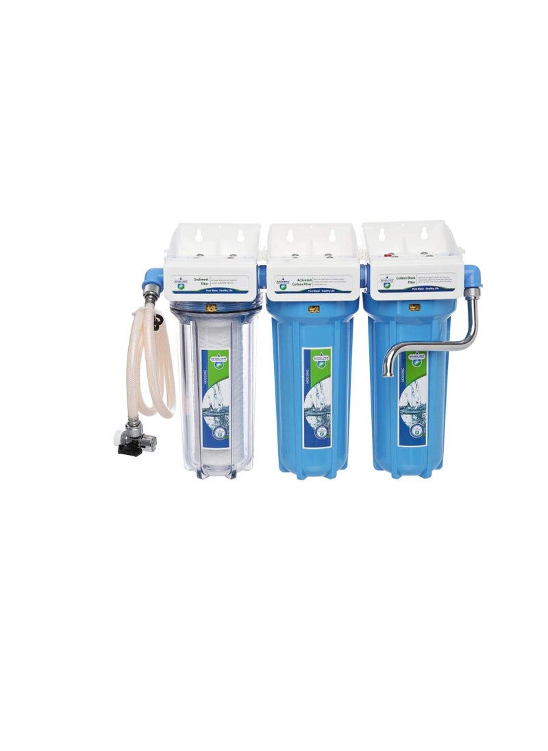 NATIONAL GREEN National Green Triple Water Purification System, Blue NTWPS-10R-SAN-WM-BH  - Image 1