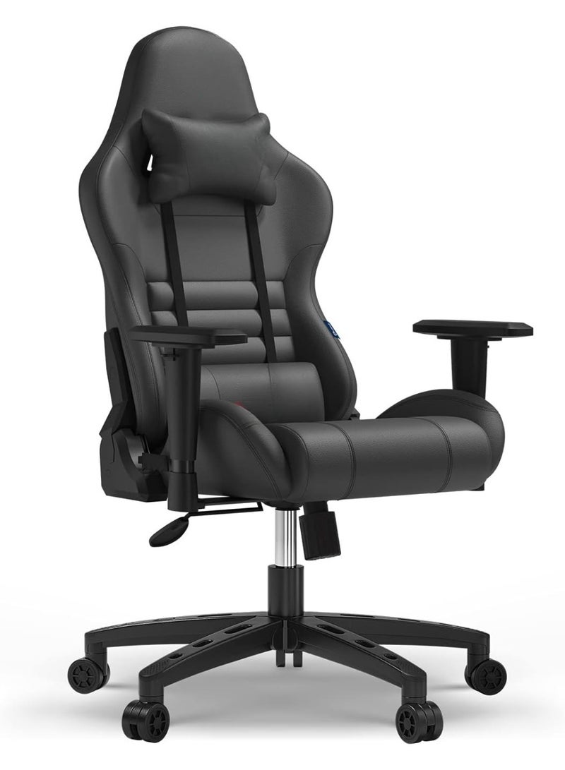 Gaming Chair High-Back Racing Style with Adjustable Armrests, Headrest and Lumbar Support – Ergonomic Computer Chair with Rocking Function - Image 1