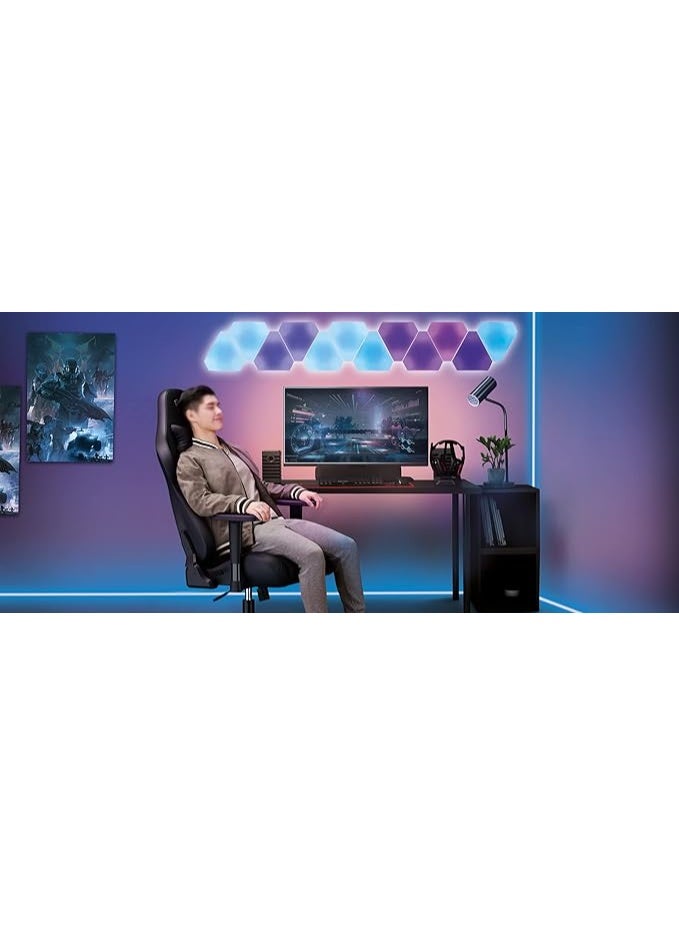 Gaming Chair High-Back Racing Style with Adjustable Armrests, Headrest and Lumbar Support – Ergonomic Computer Chair with Rocking Function - Image 2