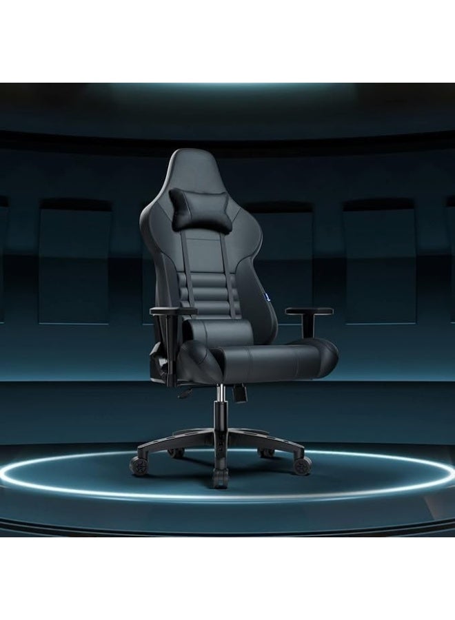 Gaming Chair High-Back Racing Style with Adjustable Armrests, Headrest and Lumbar Support – Ergonomic Computer Chair with Rocking Function - Image 4