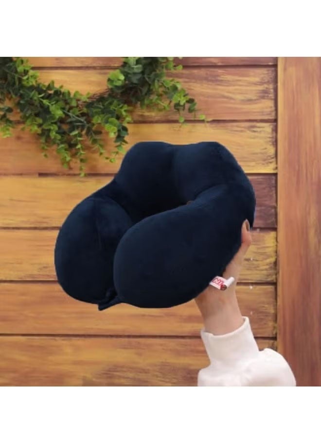 Aikenn Travel Pillow Memory Foam Neck Pillow Airplane Neck Pillow Neck & Head Support Pillow with Storage Bag Suitable for Sleeping Rest(Dark Blue) - Image 4
