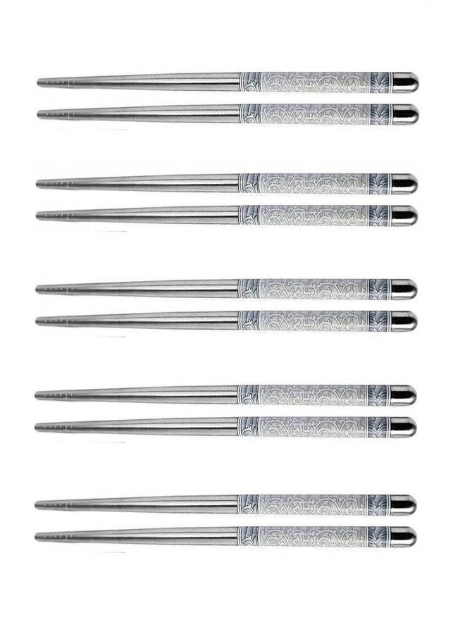 Xariya Reusable Stainless-Steel Chopsticks, Chopstick (5 Pairs) - Image 1