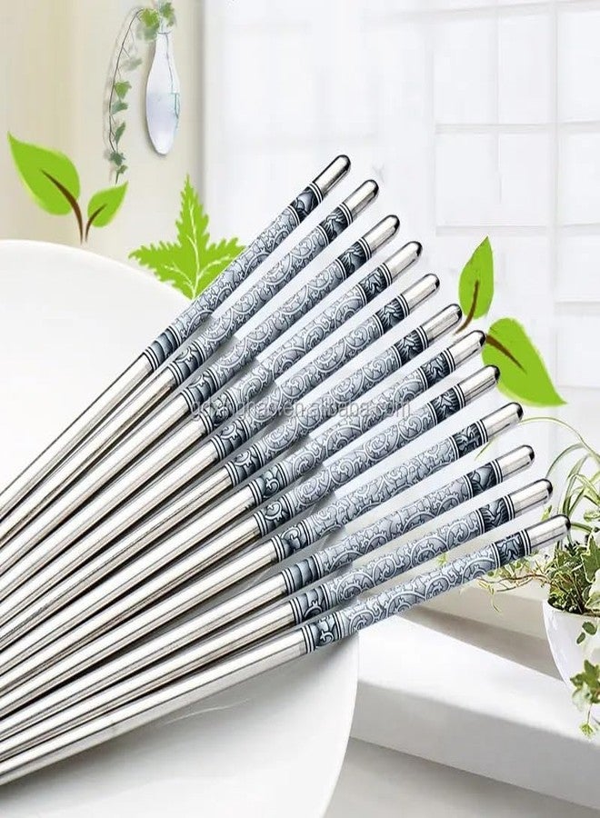Xariya Reusable Stainless-Steel Chopsticks, Chopstick (5 Pairs) - Image 4