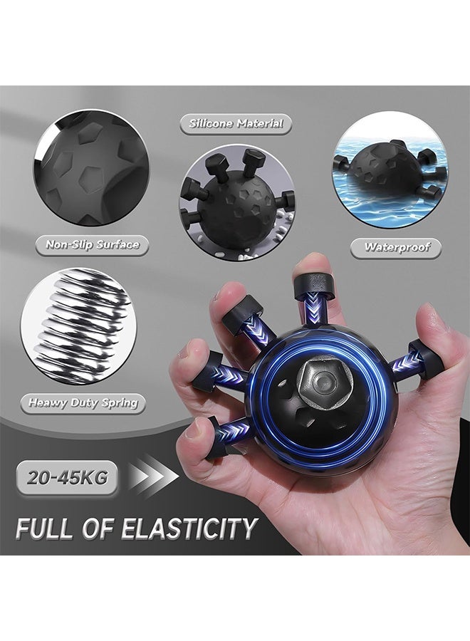 جهاز تقوية قبضة اليد، جهاز تقوية قبضة اليد، جهاز اختبار تقوية قبضة اليد، أجهزة تمارين اليد لتقوية اليد، أداة تمرين قبضة الأصابع (أسود) - Image 3