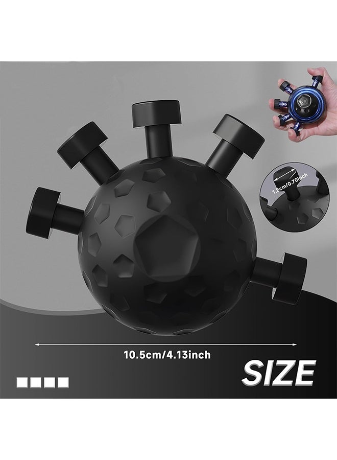 جهاز تقوية قبضة اليد، جهاز تقوية قبضة اليد، جهاز اختبار تقوية قبضة اليد، أجهزة تمارين اليد لتقوية اليد، أداة تمرين قبضة الأصابع (أسود) - Image 2