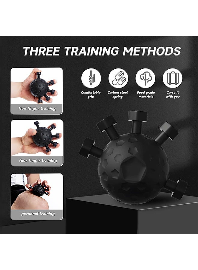 جهاز تقوية قبضة اليد، جهاز تقوية قبضة اليد، جهاز اختبار تقوية قبضة اليد، أجهزة تمارين اليد لتقوية اليد، أداة تمرين قبضة الأصابع (أسود) - Image 4