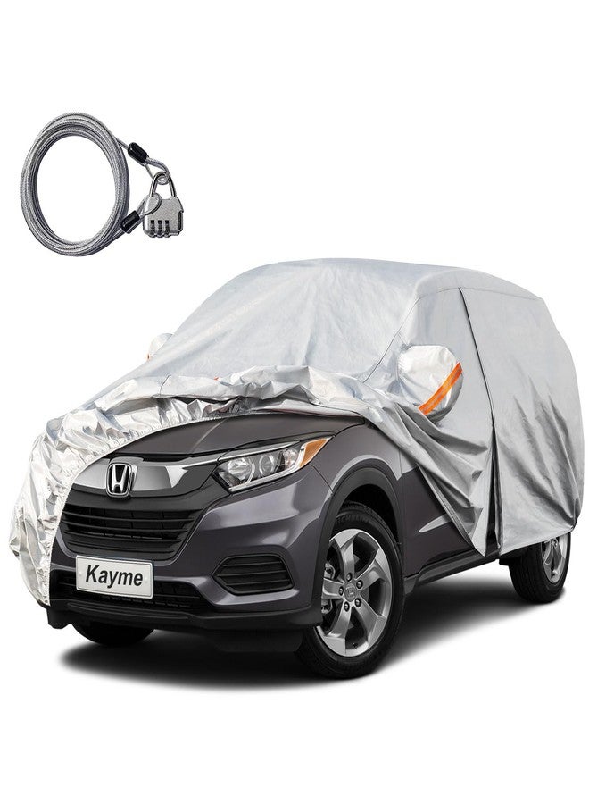 Kayme SUV Car Cover Waterproof All Weather with Lock and Zipper, Outdoor Sun Uv Rain Protection, Fit Audi q3, BMW X1, Honda hrv, Hyundai Tucson Etc (Up to 180 Inch) H11 - Image 1