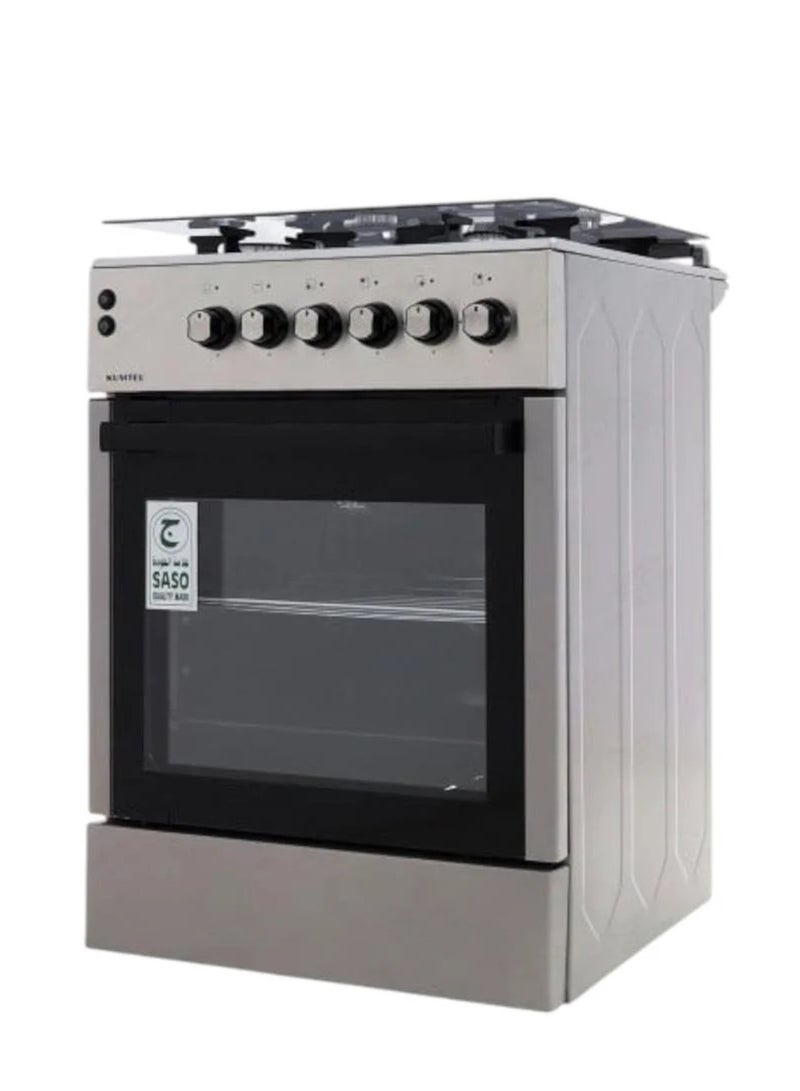 كومتيل فرن غاز -  ٥٧*٥٧ - امان کامل - استانلیس استیل  - سعة 60 لتر - شبك خفیف - LF66GG-40 - Image 2