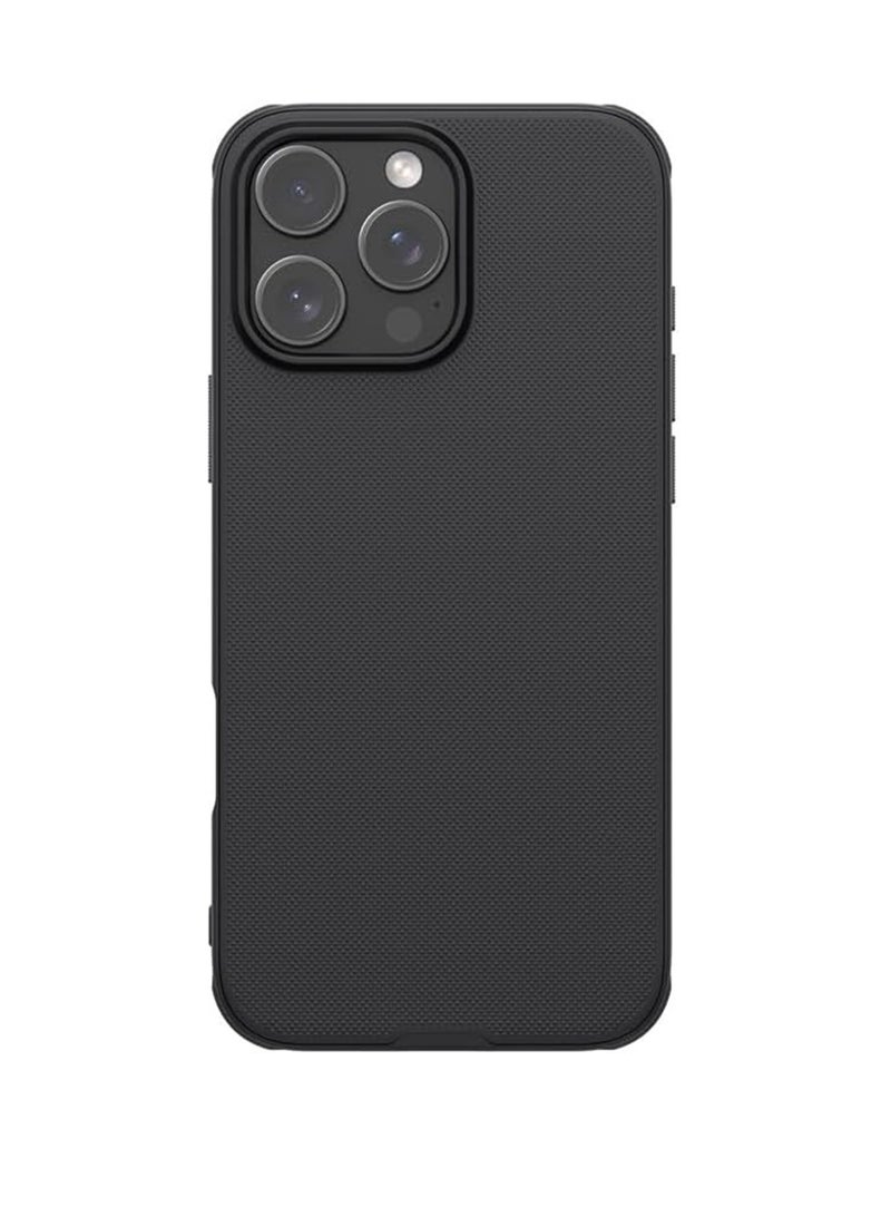 Aookay Case for iPhone 16 Pro Max, Tpu Frame + Pc Back Shell Anti-Fingerprint Anti-Fall Anti-Shock Slim Frosted Phone Cover (Black) - Image 1