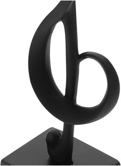 klarako Treble Clef Music Instrument Miniature on Stand Resin Note Figurines Tabletop Musical Sculpture Statue Home Office Decor Black  - Image 1