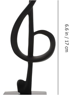 klarako Treble Clef Music Instrument Miniature on Stand Resin Note Figurines Tabletop Musical Sculpture Statue Home Office Decor Black  - Image 4