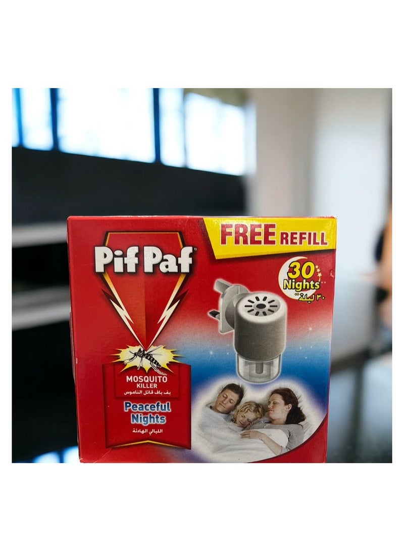 Pif Paf Mosquito killer device for quiet nights, 28 milliliters